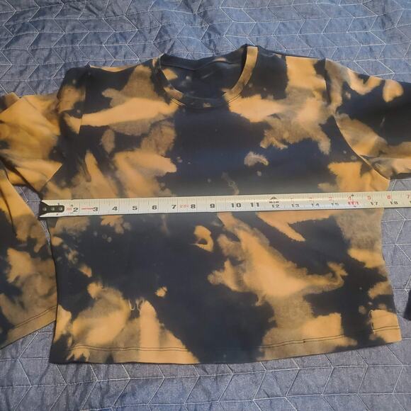 Manners London Size L US 14 Leki Crop Top in Acid Wash FITTED Stretch - Picture 6 of 10